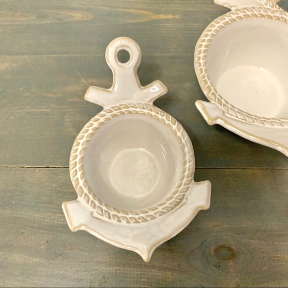 Nautical Anchor Decorative Ceramic Bowls 2 Sizes - Picture 4 of 9